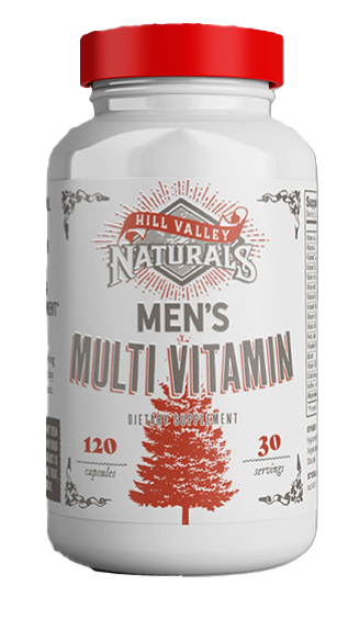 Hill Valley Naturals Men's Multivitamin Supplement Bottle